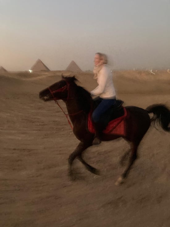 Galloping Horses at the Pyramids in 